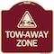 Signmission Tow-Away Zone with Graphic Heavy-Gauge Aluminum Architectural Sign, 18" x 18", BU-1818-24411 A-DES-BU-1818-24411 - alternate 1
